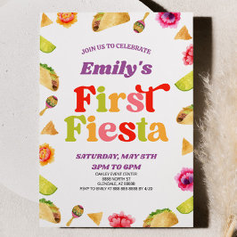 Invitación Primer Fiesta de Fiesta Taco de Cumpleaños
