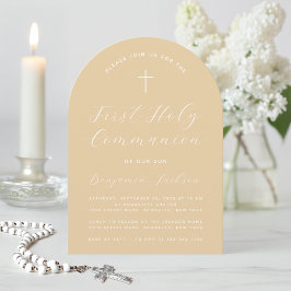 Invitación Primer guión moderno simple en arca de la comunión