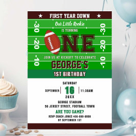 Invitación Primer juego de cumpleaños del fútbol al primer añ