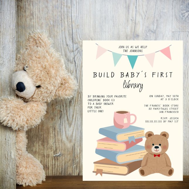 Invitación Primer libro de librería para bebés Baby Shower te (Subido por el creador)