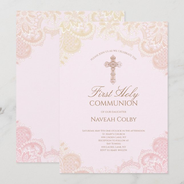 Invitación Primer lugar de la comunidad sagrada (Anverso / Reverso)