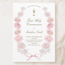 primer marco de peonías delicadas de la comunión