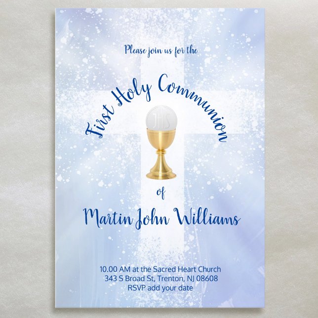 Invitación Primer niño católico de la Santa Comunión (Subido por el creador)