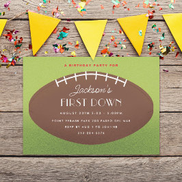 Invitación Primer partido de cumpleaños de fútbol