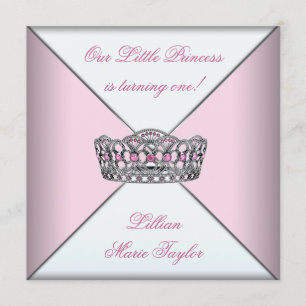 Invitación Primer partido de cumpleaños de la pequeña princes