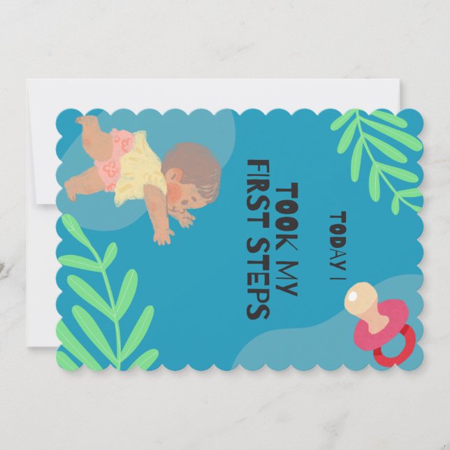 Invitación Primer paso del bebé (Anverso)