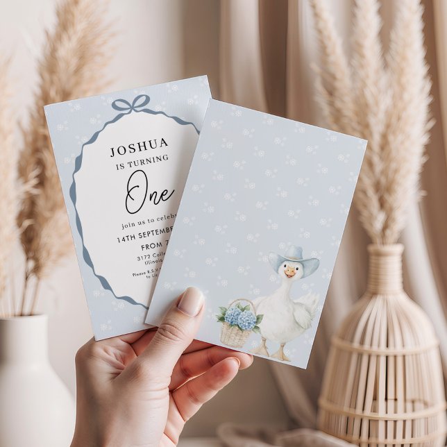 Invitación Primer Pato Cute de Fiesta de Cumpleaños (Subido por el creador)