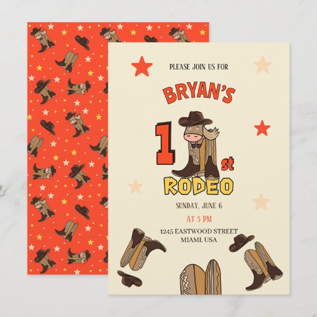 Invitación Primer Rodeo (Anverso / Reverso)