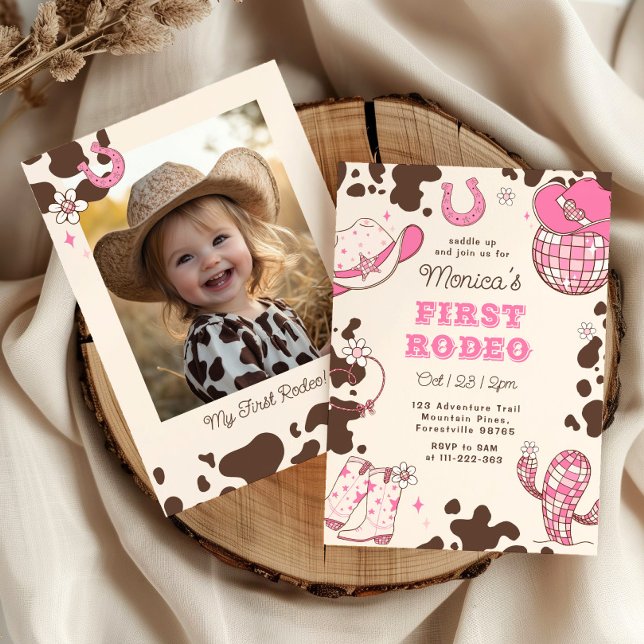 Invitación Primer rodeo de 1 cumpleaños salvaje foto de un ch (Subido por el creador)