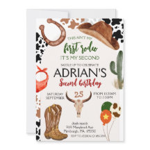 Primer Rodeo Oeste Cowboy Segundo Cumpleaños