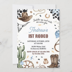 Invitación Primer Rodeo Personal Wild West Birthday