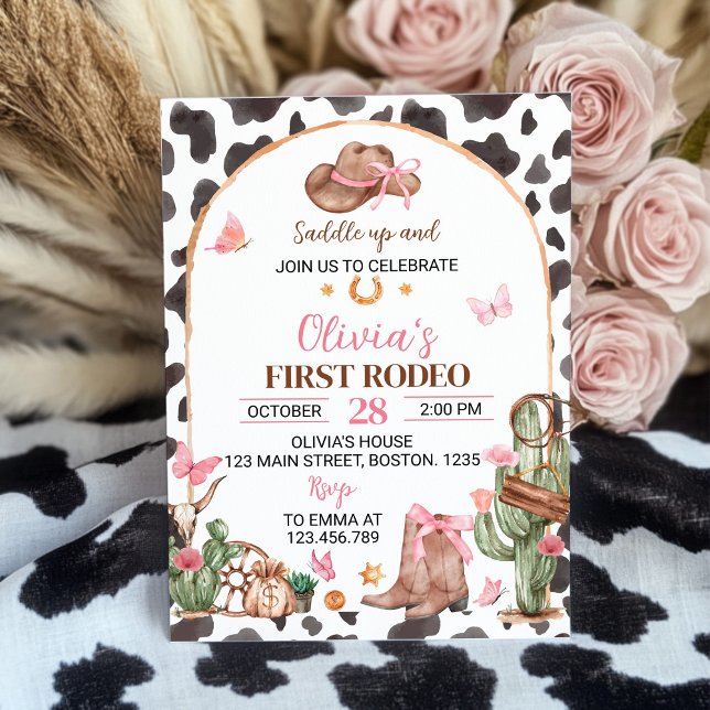 Invitación Primer rodeo se inclina por cumpleaños de lechera  (Subido por el creador)