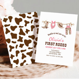 Invitación Primer Rodeo Vaquero Occidental Primer Cumpleaños