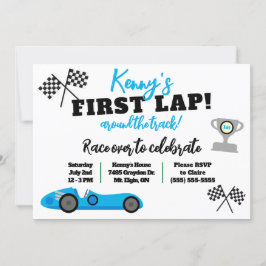 Invitación Primer salto en la pista, fiesta de cumpleaños de 