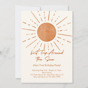 Invitación Primer viaje acuático por el cumpleaños del sol
