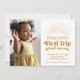 Invitación Primer viaje alrededor de la foto del sol