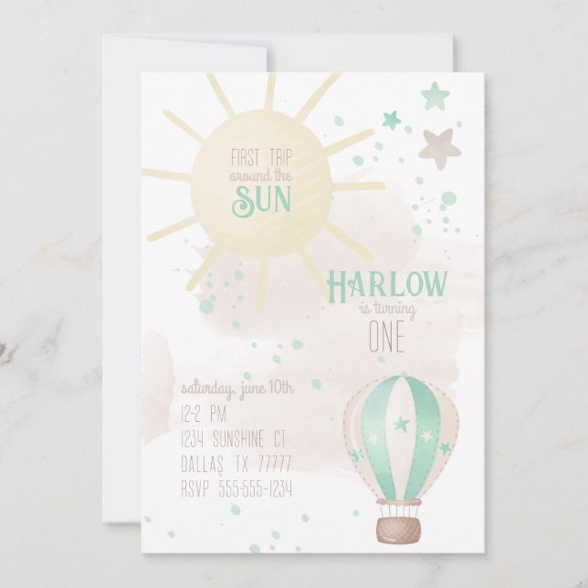 Invitación Primer Viaje Alrededor De Las Estrellas Del Sol Pr (Anverso)