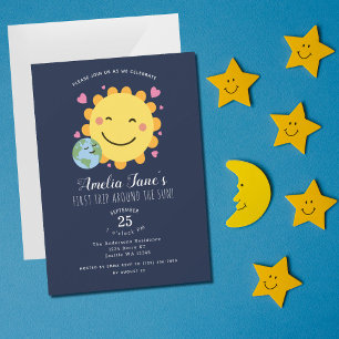Invitación Primer Viaje Alrededor De Los Niños Solares Primer