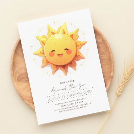 Invitación Primer Viaje Alrededor Del Cumpleaños Del Sol