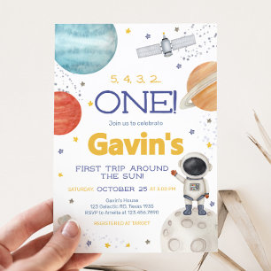 Invitación Primer viaje alrededor del cumpleaños del sol