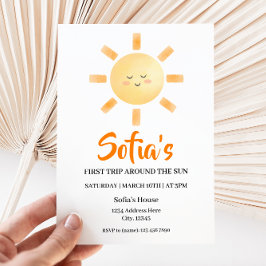 Invitación Primer viaje alrededor del cumpleaños del sol