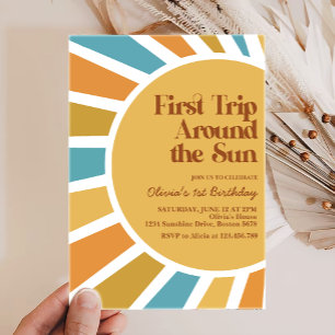 Invitación Primer viaje alrededor del cumpleaños del sol de S