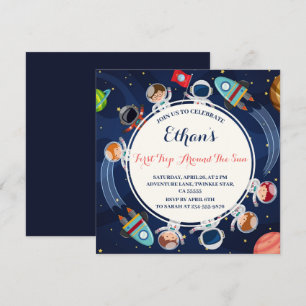 Invitación Primer viaje alrededor del espacio exterior solar