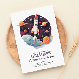 Invitación Primer viaje alrededor del espacio exterior solar