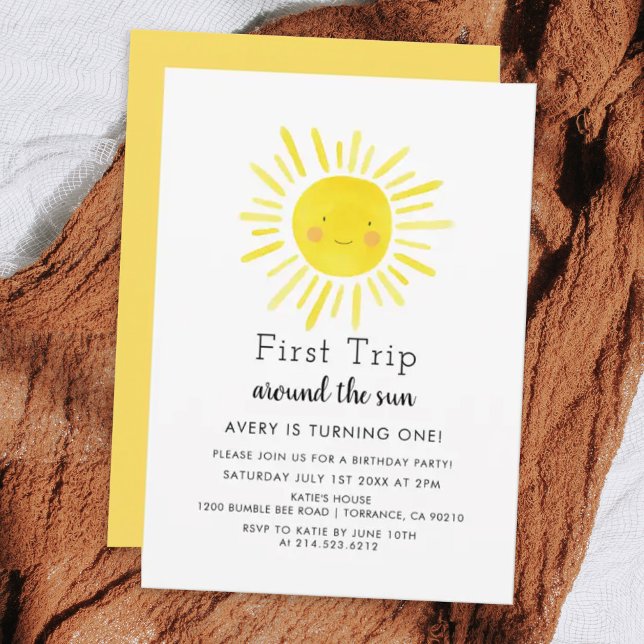 Invitación Primer viaje alrededor del Fiesta del primer cumpl (Subido por el creador)