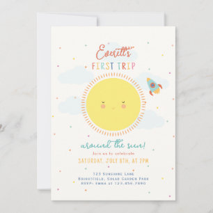 Invitación Primer viaje alrededor del Fiesta del primer cumpl