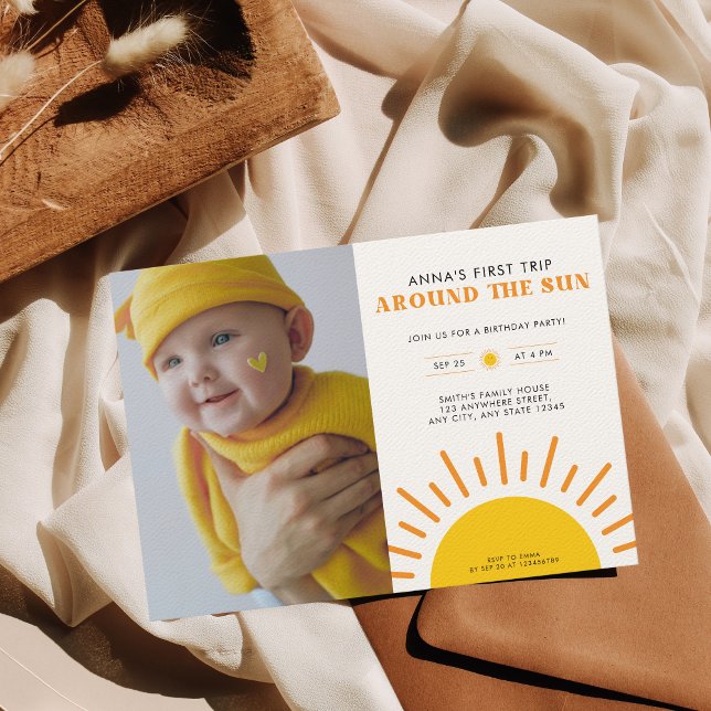 Invitación Primer viaje alrededor del primer cumpleaños de Su (Subido por el creador)