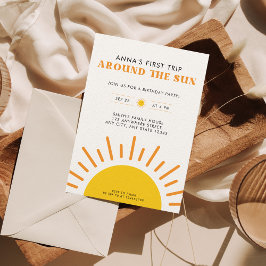 Invitación Primer viaje alrededor del primer cumpleaños del S