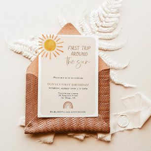 Invitación Primer viaje alrededor del primer cumpleaños del s