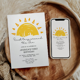 Invitación Primer viaje alrededor del primer cumpleaños del s