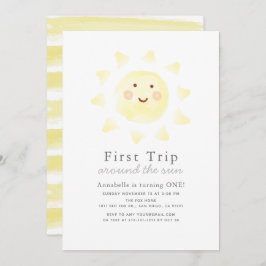 Invitación Primer viaje alrededor del primer cumpleaños del s