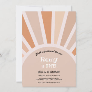 Invitación Primer viaje alrededor del primer cumpleaños del s