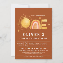 Invitación Primer Viaje Alrededor Del Sol | 1 Fiesta de cumpl