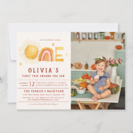 Invitación Primer Viaje Alrededor Del Sol | 1 Fiesta de cumpl