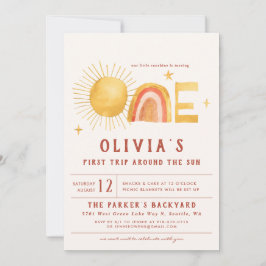 Invitación Primer Viaje Alrededor Del Sol | 1 Fiesta de cumpl