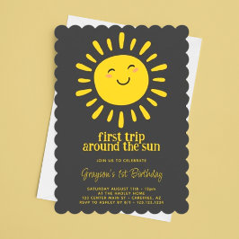 Invitación Primer viaje alrededor del Sol 1er Cumpleaños