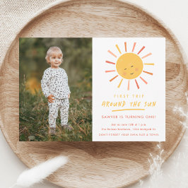 Invitación Primer viaje alrededor del Sol 1er Cumpleaños