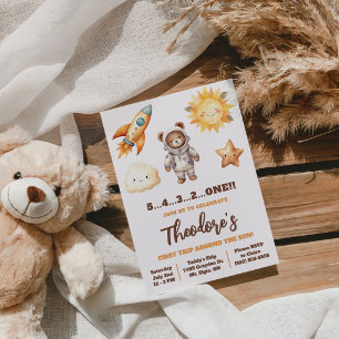 Invitación Primer viaje alrededor del Sol, cumpleaños 1 de os