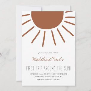 Invitación Primer Viaje Alrededor Del Sol   Cumpleaños de la 