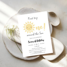 Invitación Primer Viaje Alrededor Del Sol Cute Primer Cumplea