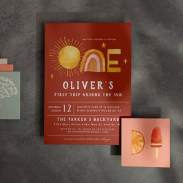Invitación Primer Viaje Alrededor Del Sol | Fiesta de 1er Cum