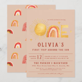 Invitación Primer viaje alrededor del Sol | Fiesta de cumplea