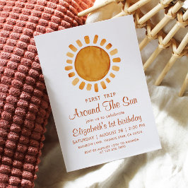 Invitación Primer viaje Chica Sunshine Cumpleaños
