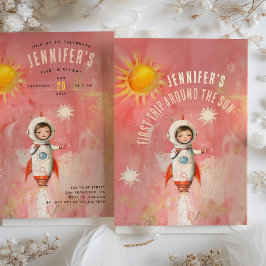 Invitación Primer viaje de astronauta por el cumpleaños del s