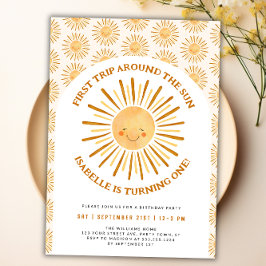 Invitación Primer Viaje De Boho Alrededor Del Fiesta Del Prim