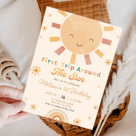 Invitación Primer Viaje De Boho Alrededor Del Fiesta Del Prim